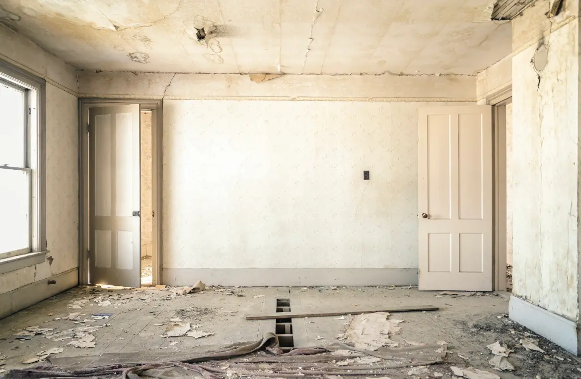 Waste disposal crew managing a cleanout project in South Patrick Shores